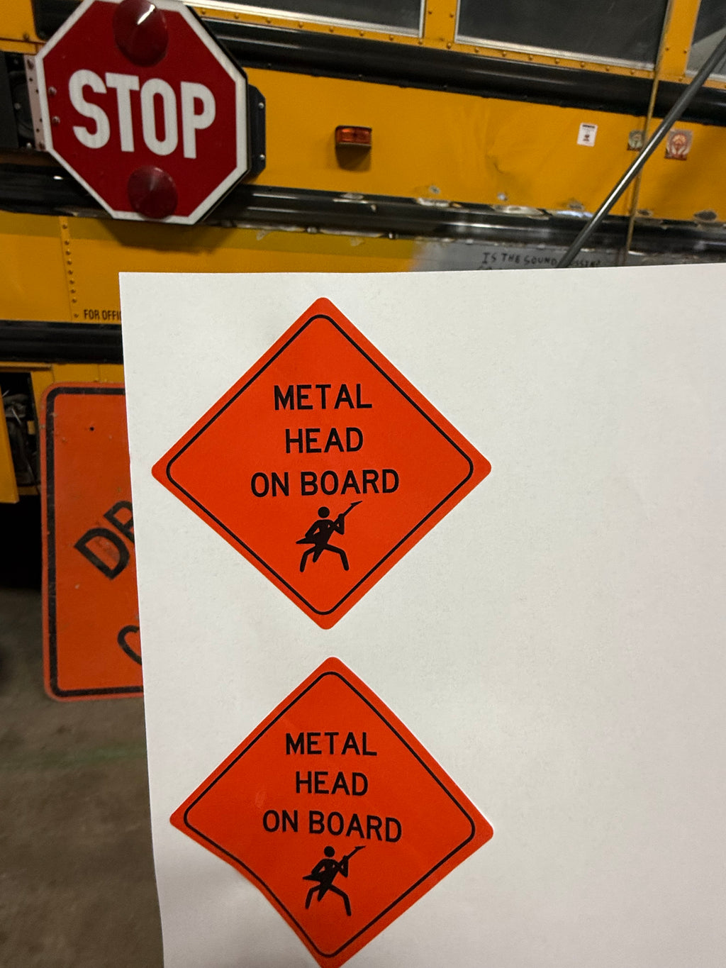 FREE METAL HEAD ONBOARD STICKER