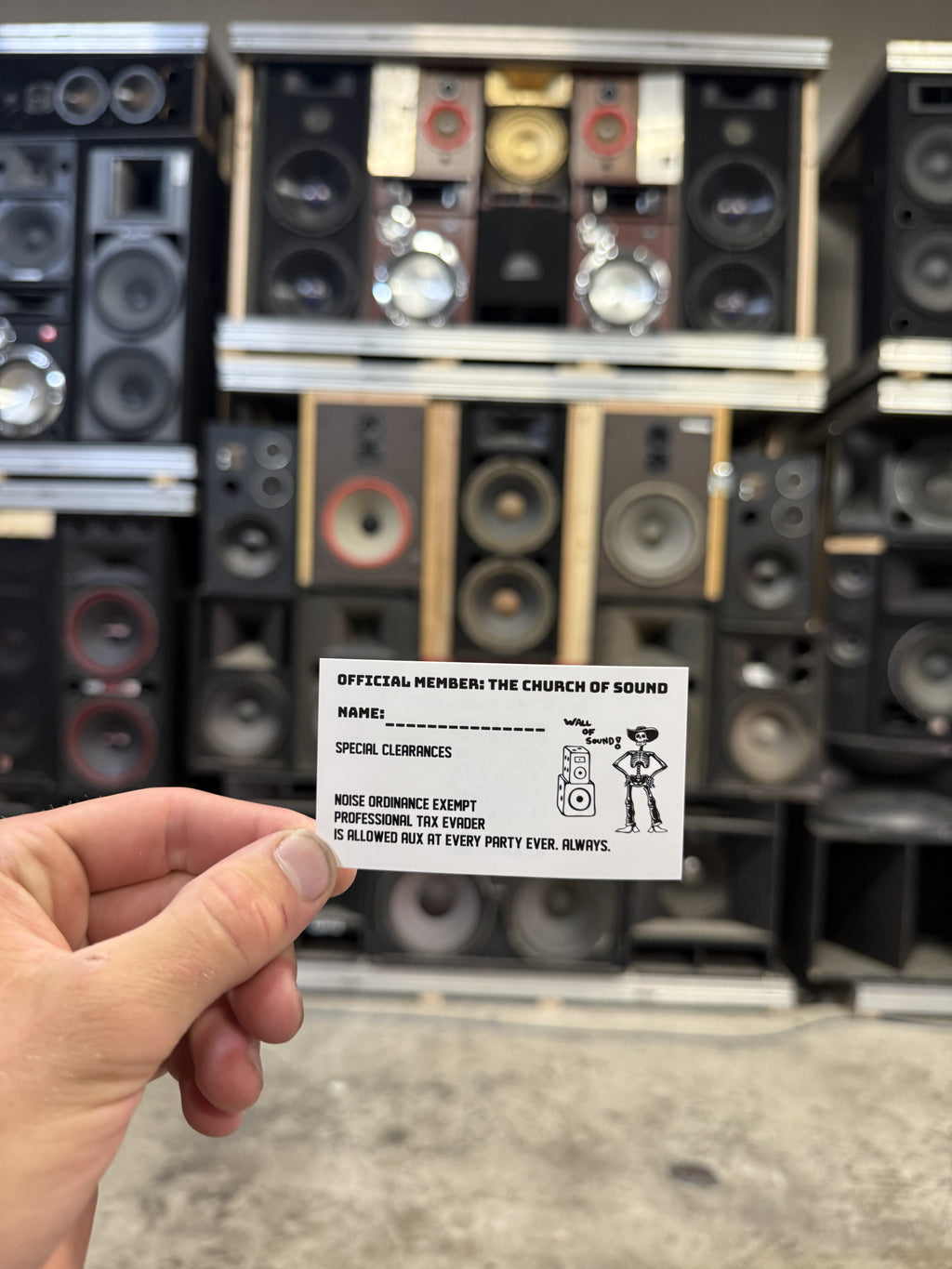 CHURCH OF SOUND OFFICIAL MEMBER CARD