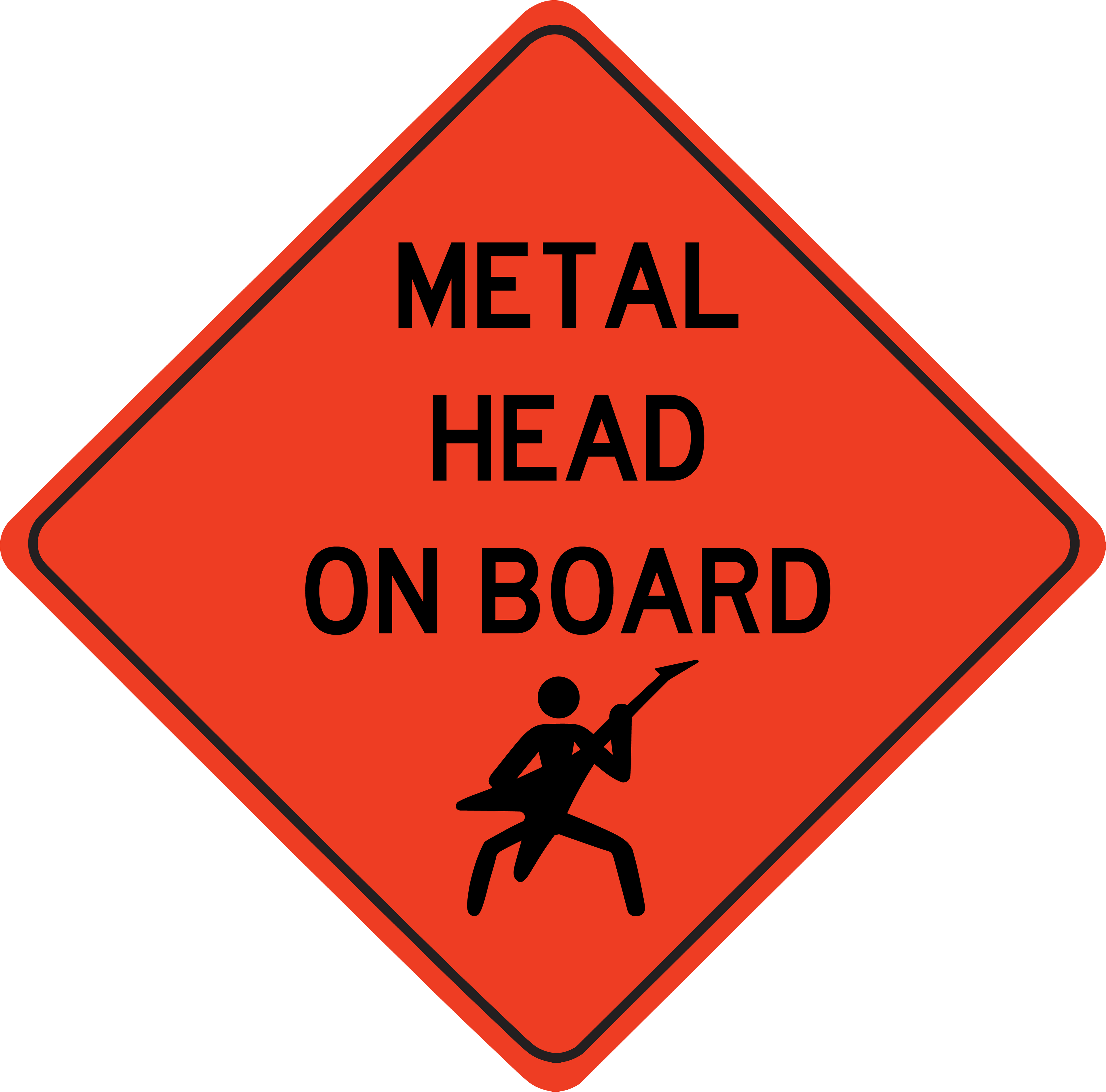 FREE METAL HEAD ONBOARD STICKER